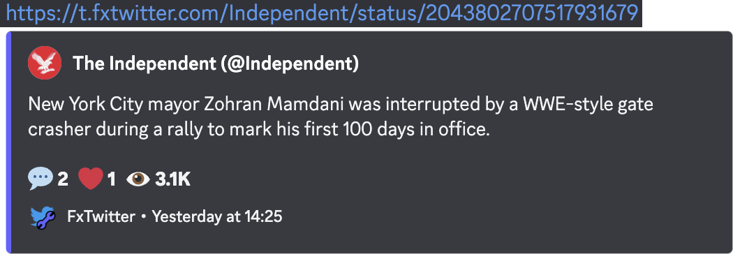 Text-only embed with no media thumbnails